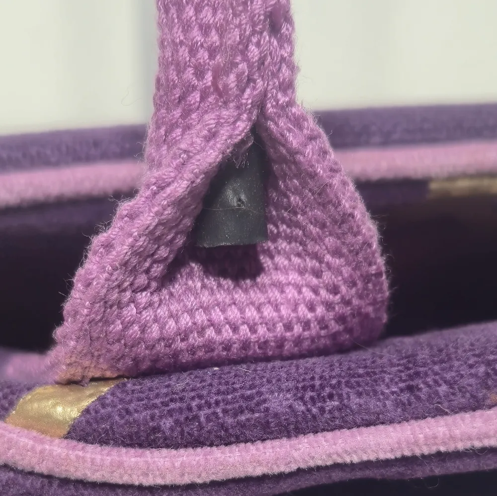 Victoria's Secret Purple and Gold Shoulder Bag with Heart Design Vintage 90s Y2K - Image 9