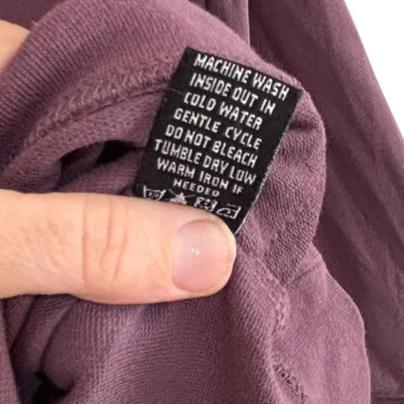 BCBGMAXAZRIA Purple Logo Zip Up Hoodie Sweatshirt  Sz M Y2K Rhinestone Bling Vtg - Image 8