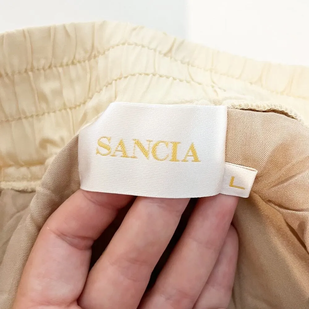 Sancia by Anthropologie The Hanne Pull On High Waisted Lounge Shorts Cream Large - Image 2