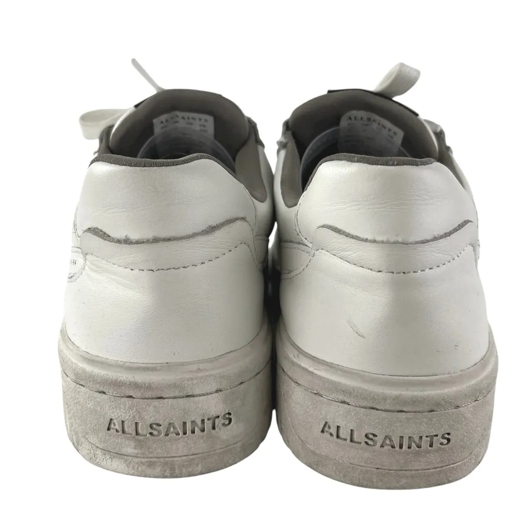 AllSaints VIX Women;s White Leather Low Top Athletic Trainers Sneakers Shoes 7 - Image 3