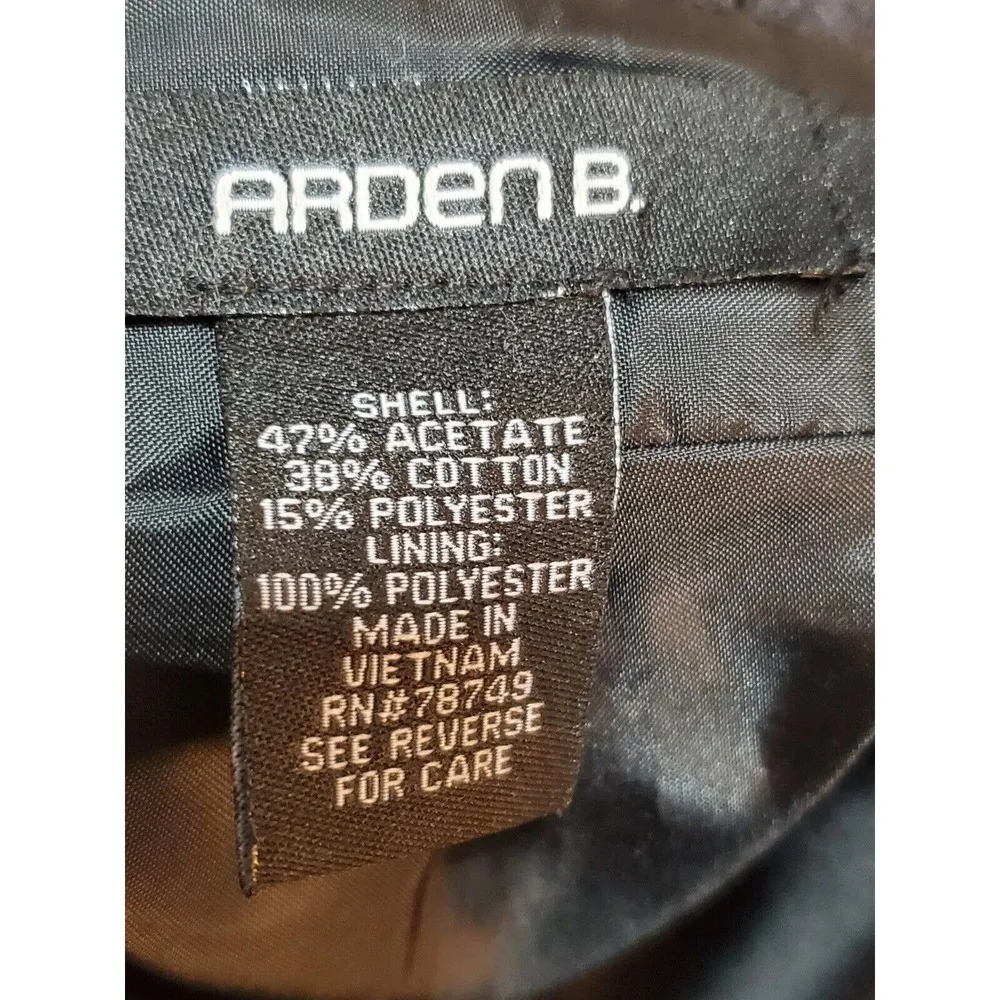 Arden B. Women Black Acetate Metallic Flair Mini Skirt Medium - Image 7