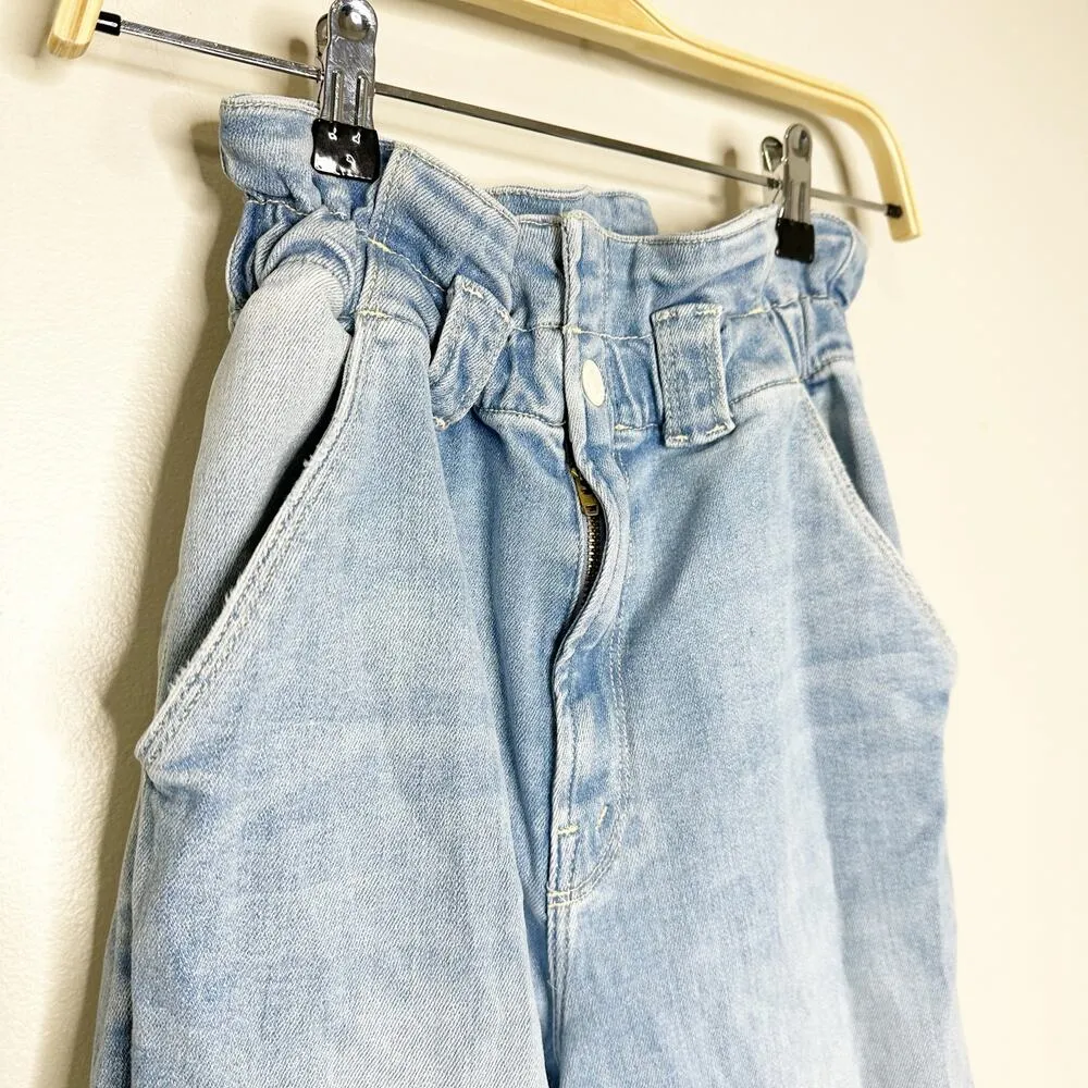 Mother Womens Jeans The Yoyo Ruffle Greaser Ankle Straight Denim Blue Size 24 - Image 4