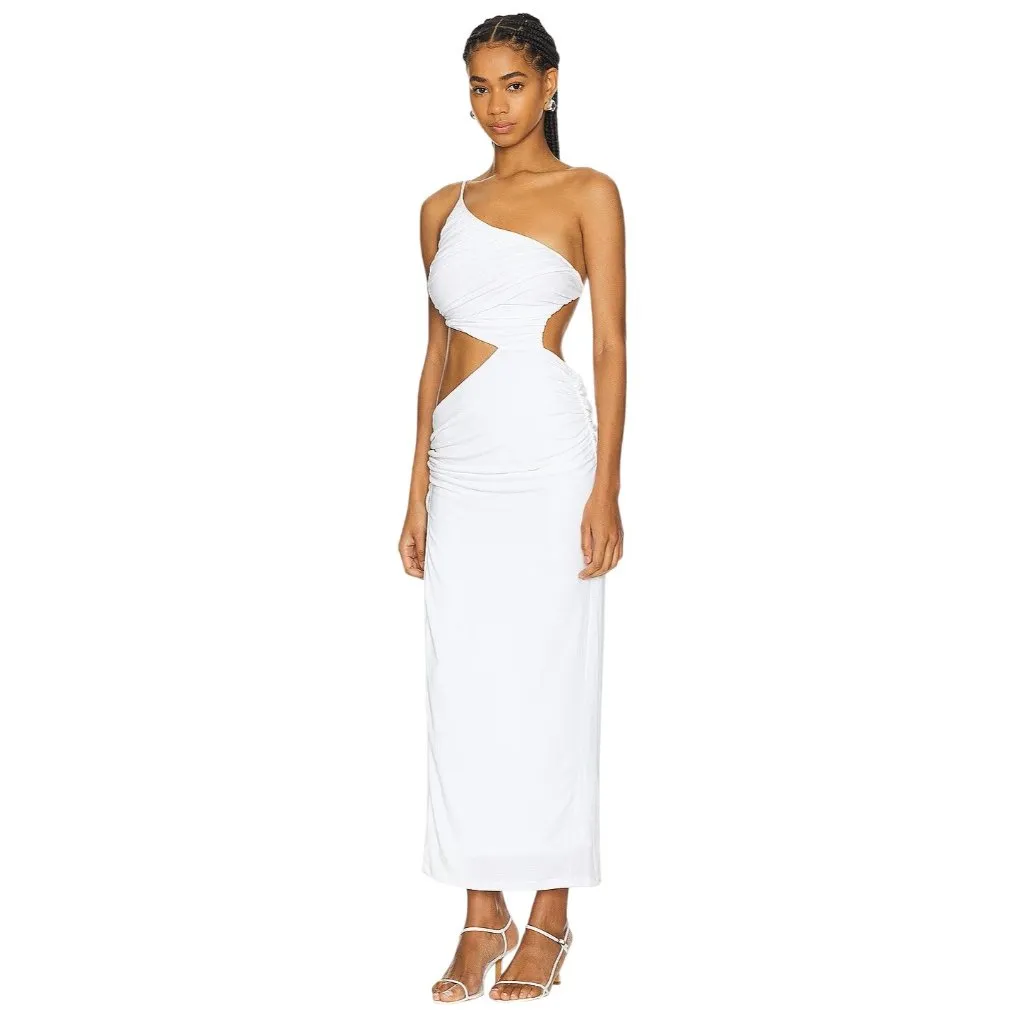 SNDYS Nera Cutout Maxi Dress in White Medium New Womens Cut out Gown - Image 4
