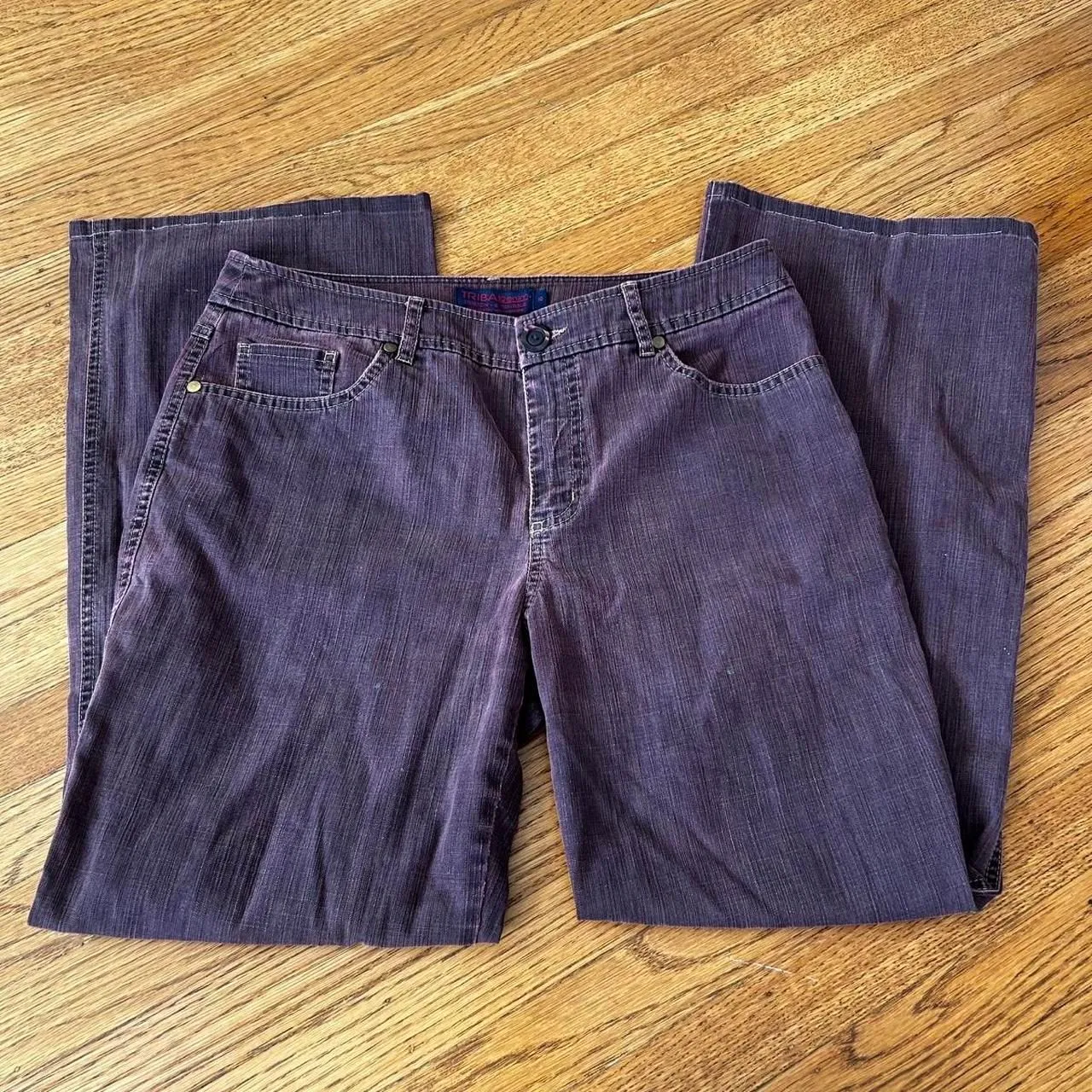 Purple/ Burgundy Jeans Purple Size 10 - Image 8