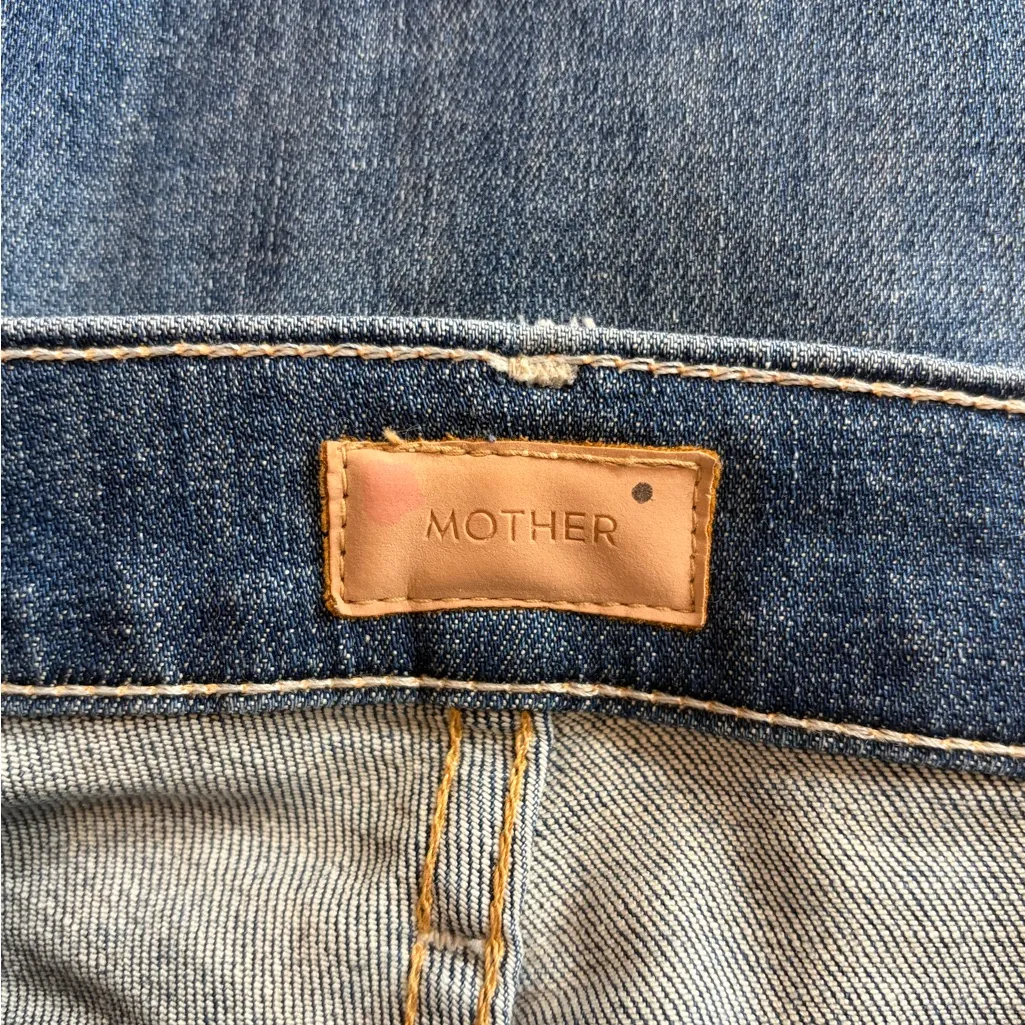 MOTHER denim revolve The Vamp Fray Crazy Like A Fox skinny ankle Jeans size 28 Blue - Image 3