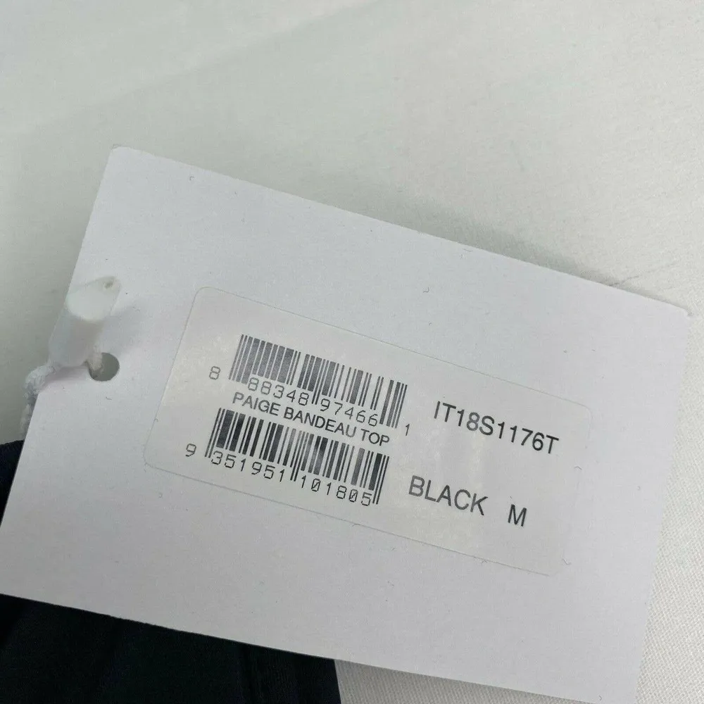 TWIIN Paige Black Bandeau Non-Padded Bikini Top Women's Size Medium M - Image 6