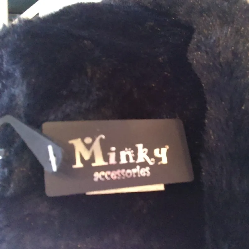 Minky Black Faux Fur Hat - Image 2