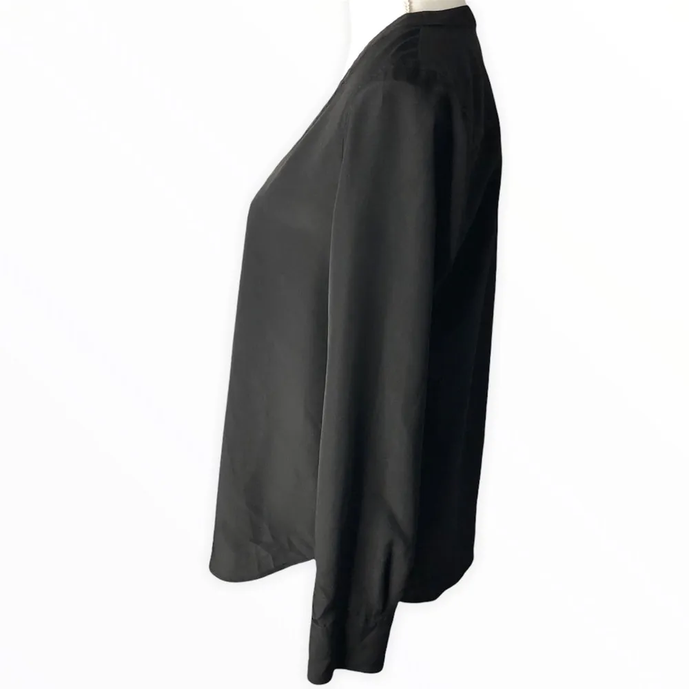 J.Crew  V-neck Satin Long Sleeve Blouse - Image 2