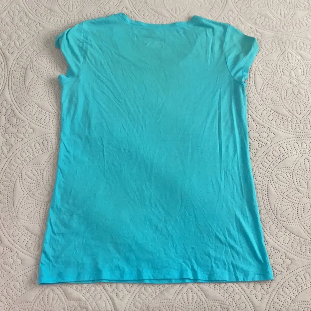 Juniors Blue Short Sleeve Shirt Large - Image 3