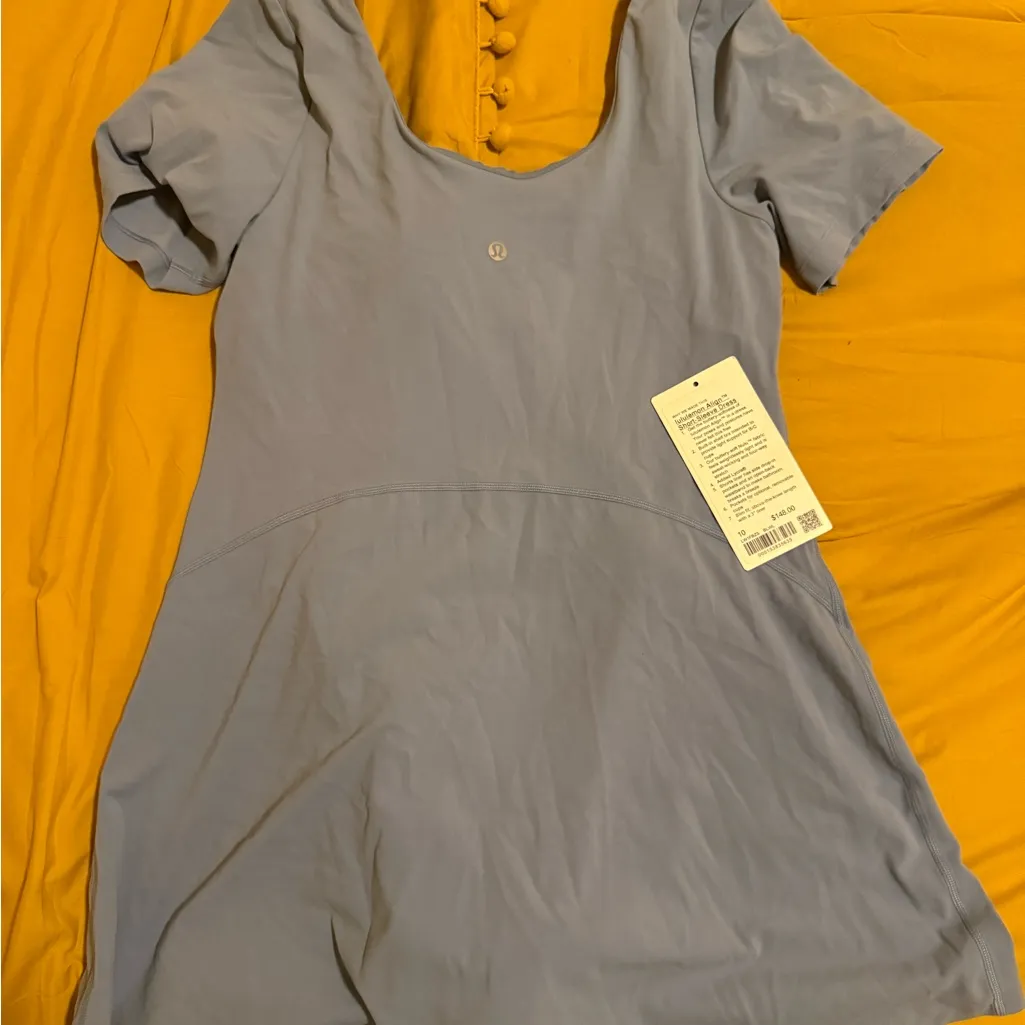 Light blue lululemon Short Sleeve align Dress Blue Willow - Image 2