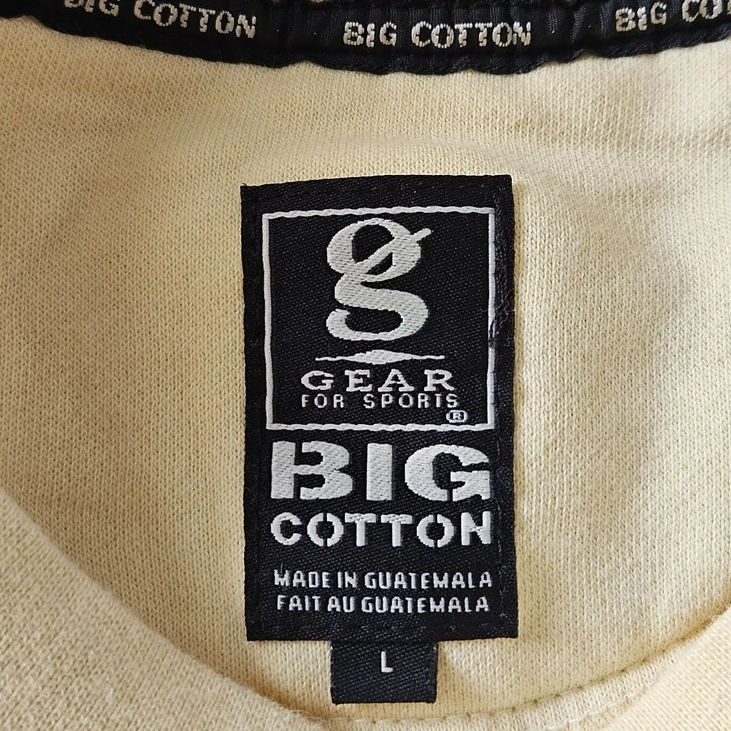 Notre Dame Vintage Sweatshirt Womens Butter Yellow Crewneck Size L Pullover - Image 3