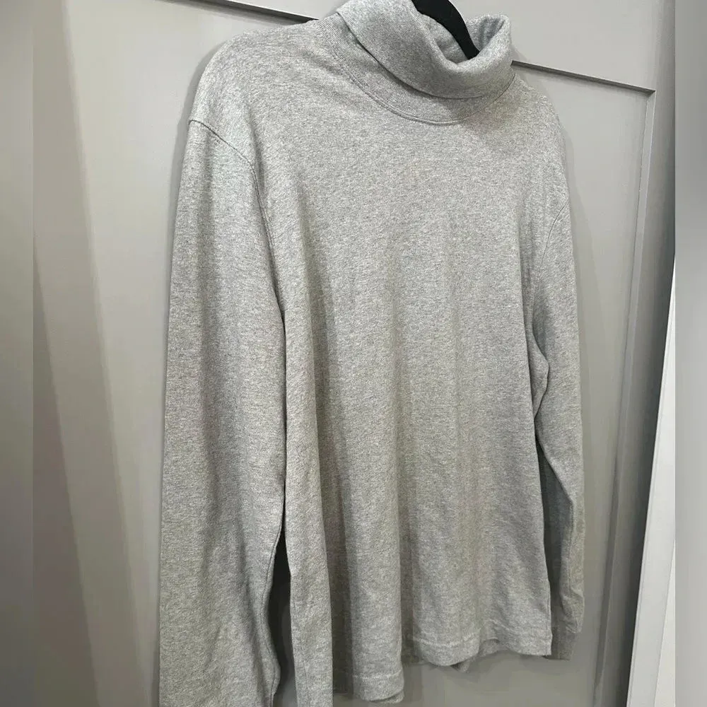 JCrew Turtle Neck Women’s Medium Gray Cotton - Image 3