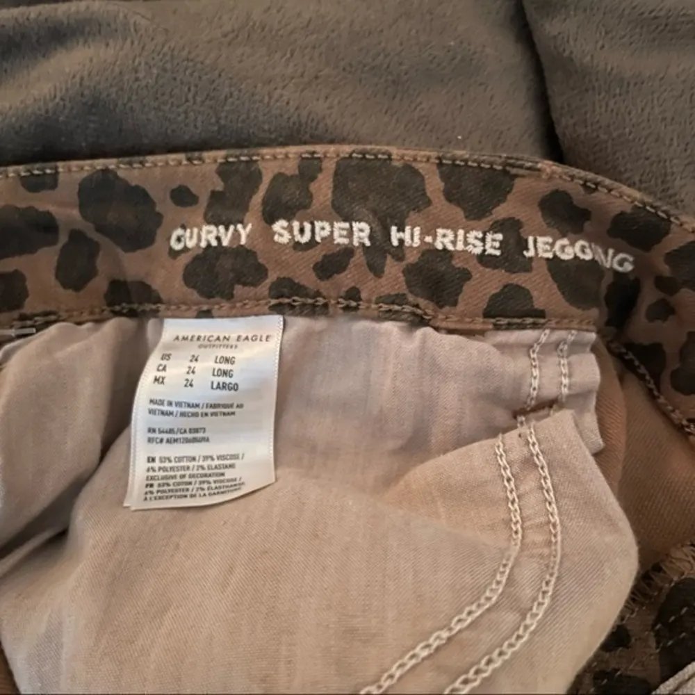 American Eagle Animal Print High Waisted Curvy Fit Jeggings Jeans Size 24 NWT - Image 7