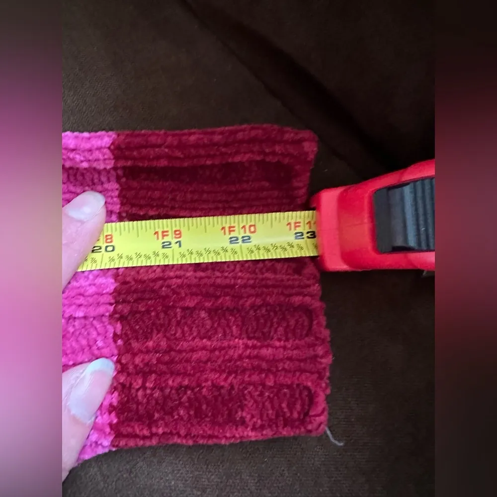 Sweater Stripes Bright Red,Pink, & Orange V Neck SZ M Great Cond - Image 12