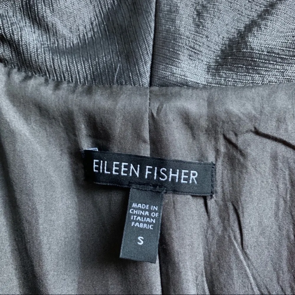 Eileen Fisher Open Shimmering Boucle Coat Textured Ombre Women’s Size Small - Image 2