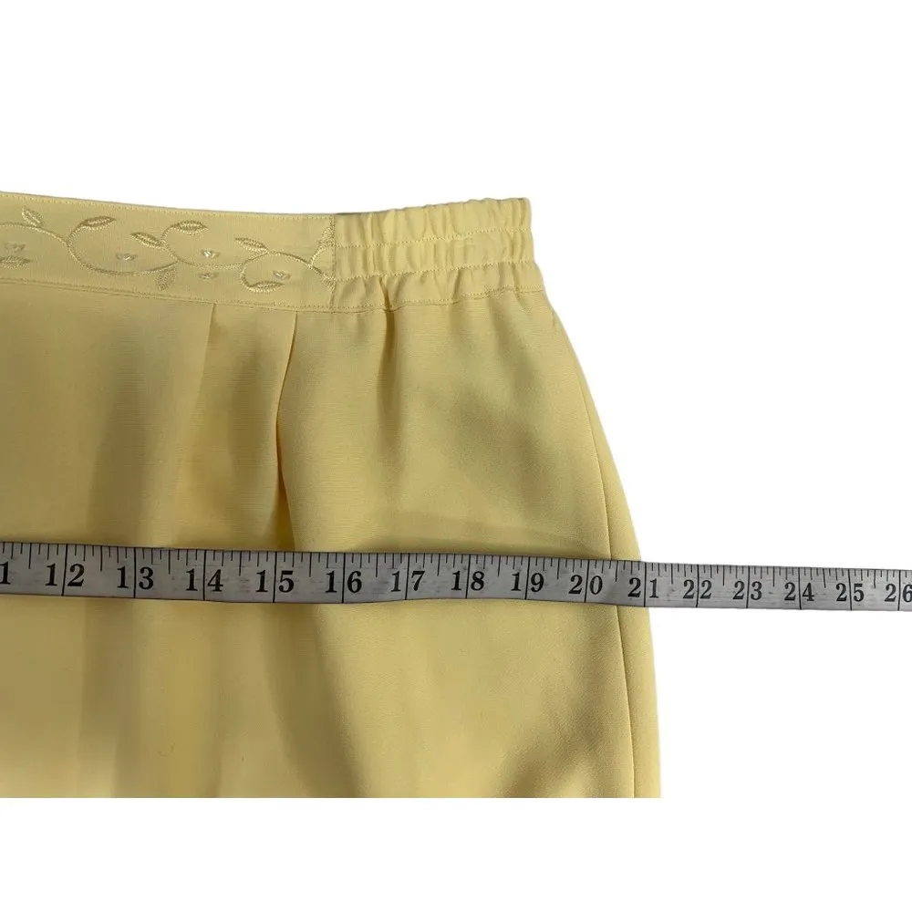 Executive Collections Women’s Canary Yellow Skirt Set Size 18 - Image 11