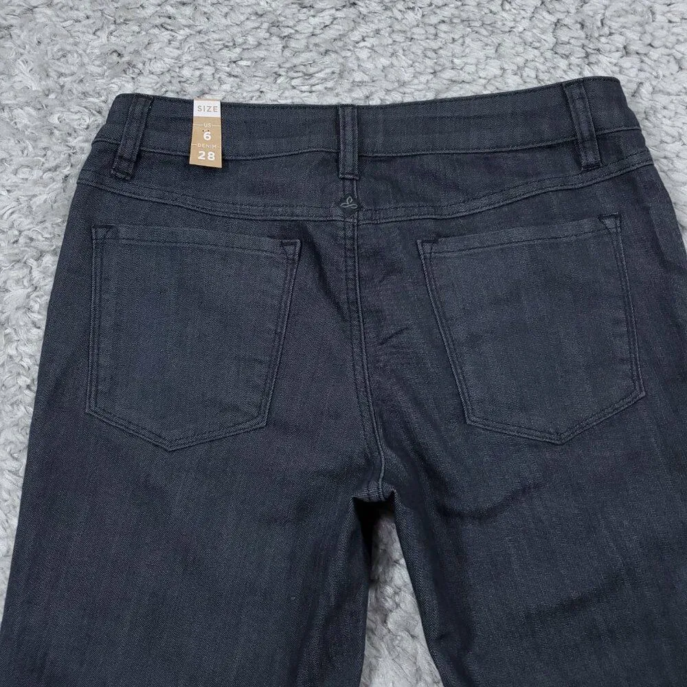 Prana Kara Rolled Skinny Jeans Denim Gray Size 6 28 Stretch Cuffed Low Rise - Image 4