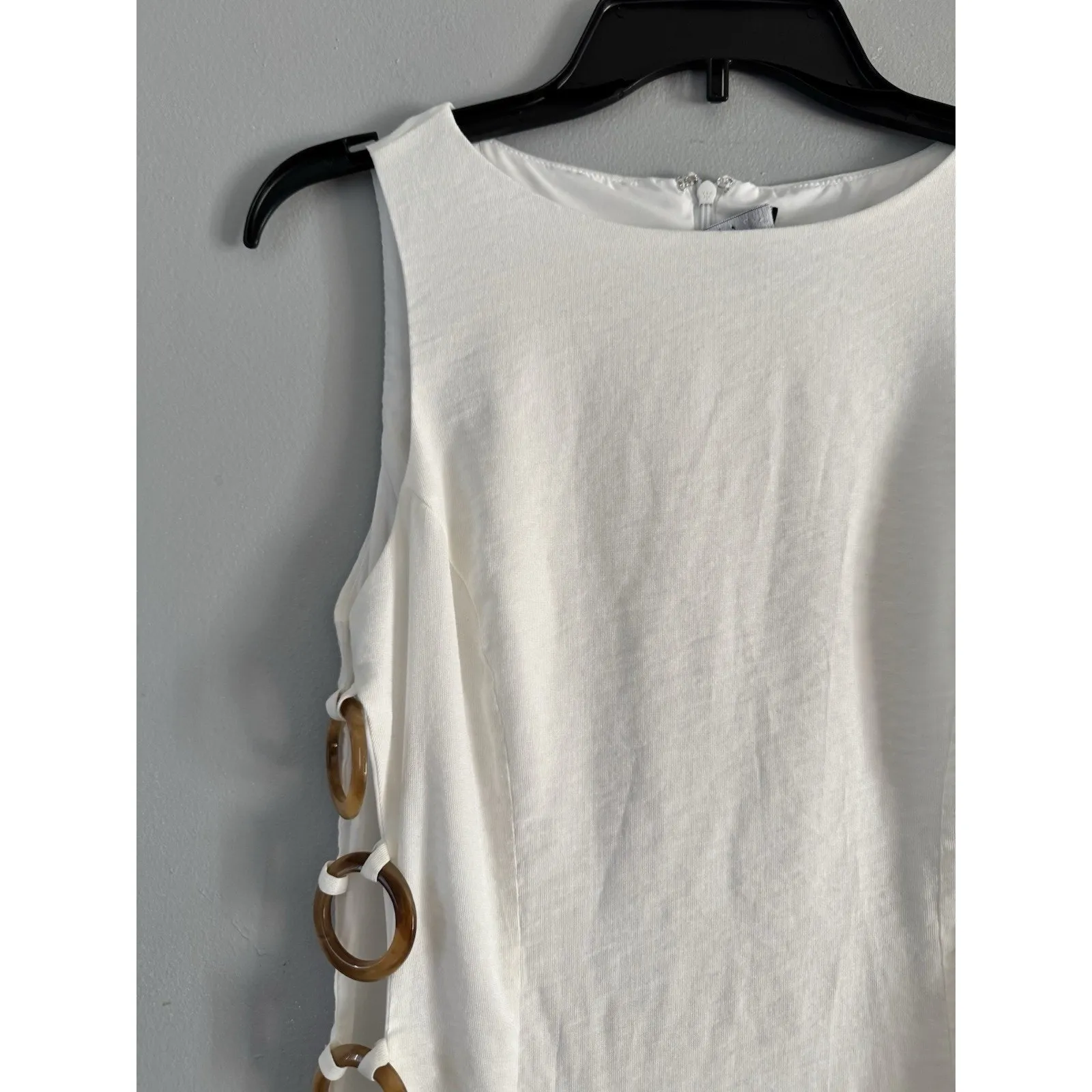 Lulus Decidedly Summery Ivory Cutout Sleeveless O Ring Midi Dress Women’s Medium - Image 6