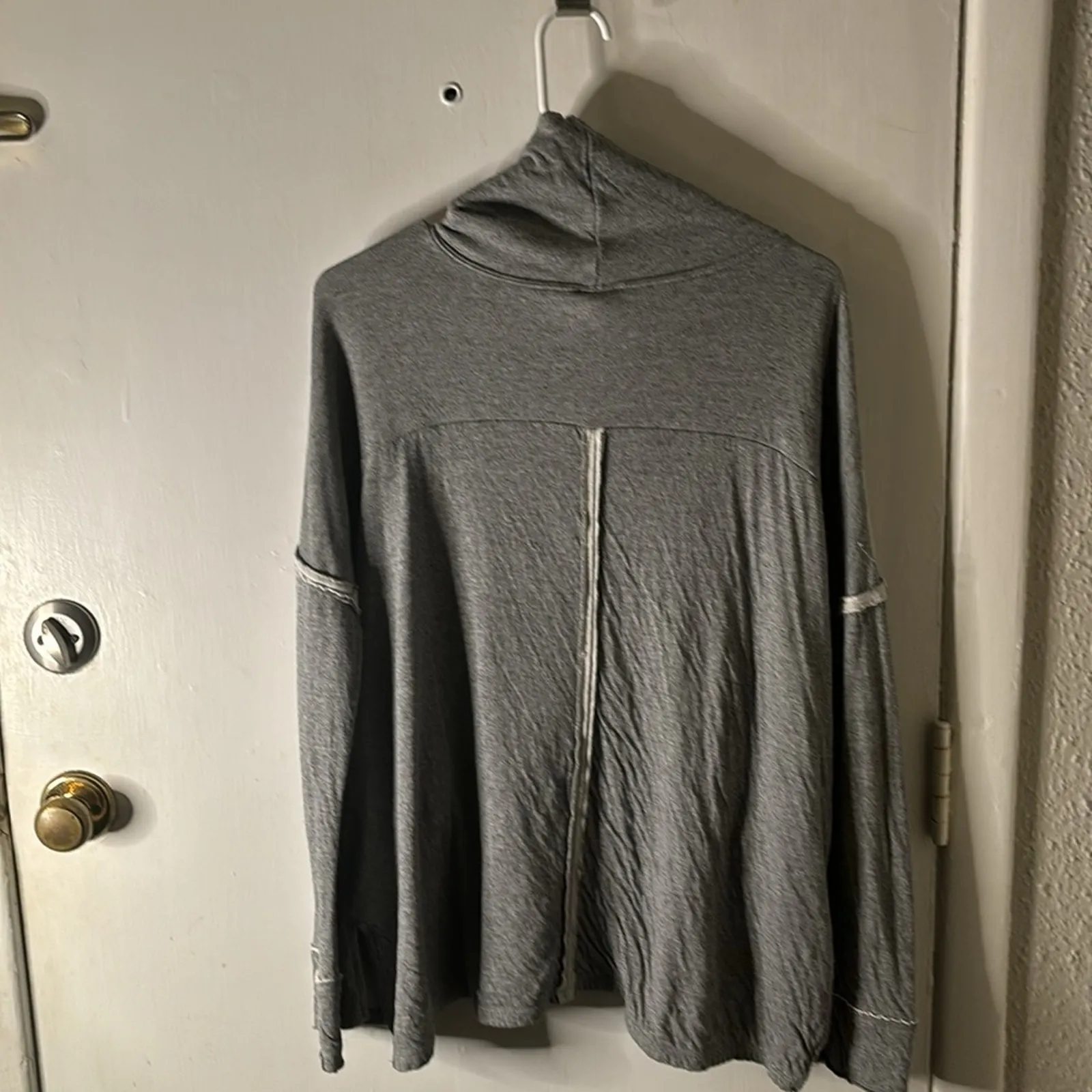 Free People We The Free Long Flight Slouchy Gray Sweater.S Oversize Comfy Cozy - Image 6