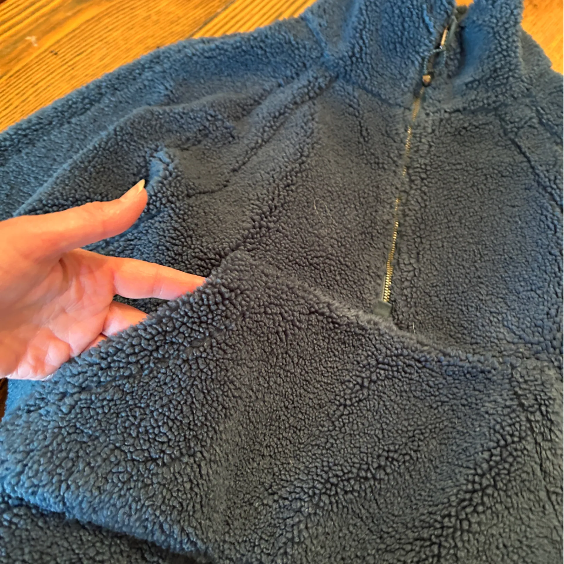 Lululemon Teal Fleece Pullover Top, Size XS/S - Image 12