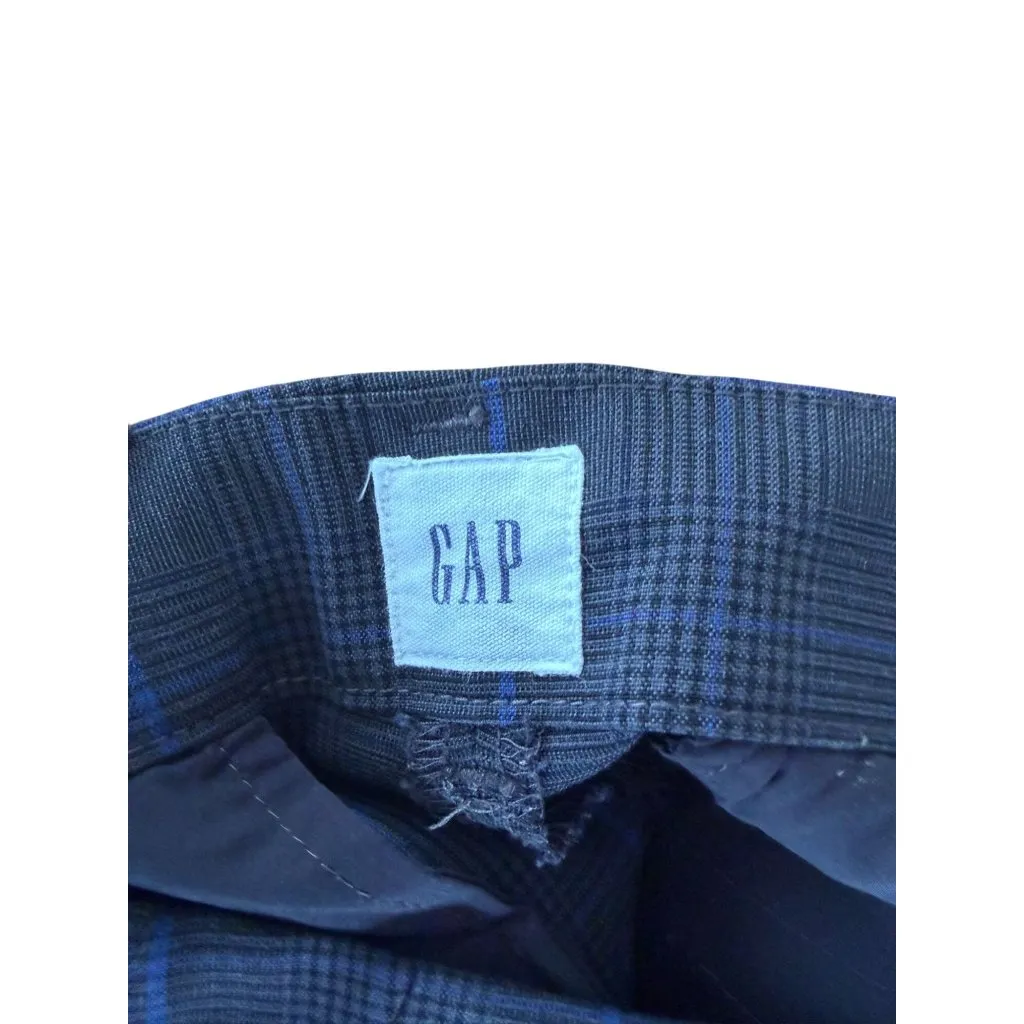 GAP Gray Blue Plaid high Rise Slim Taper Dress Pants Size 2 - Image 9