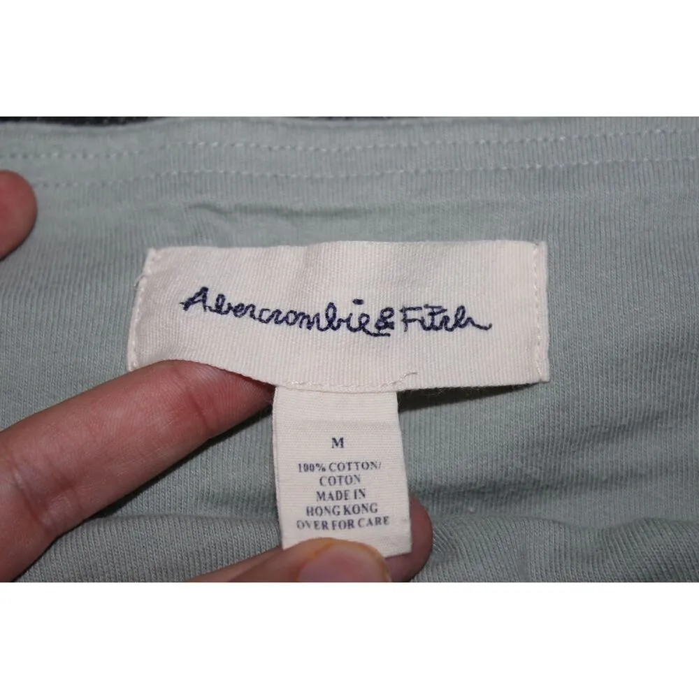 Womens Abercrombie & Fitch Green Cotton Casual Circle Skater Mini Skirt Size M - Image 3