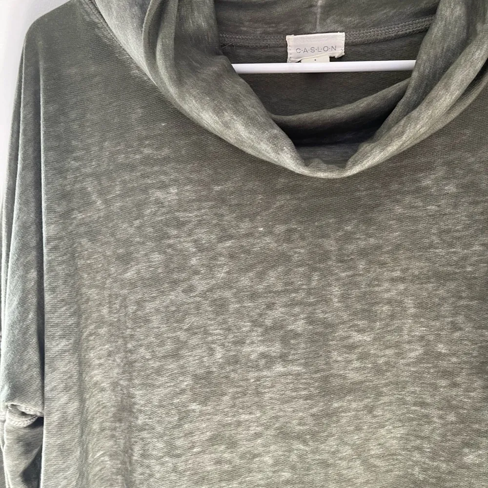 Oversized Cowl Neck Sage Green Sweater - Image 2