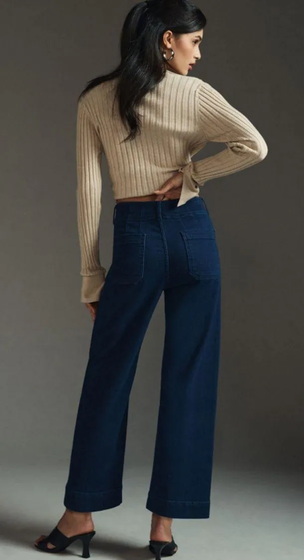 Denim Colette Cropped Wide-Leg Jeans Anthropologie - Image 3