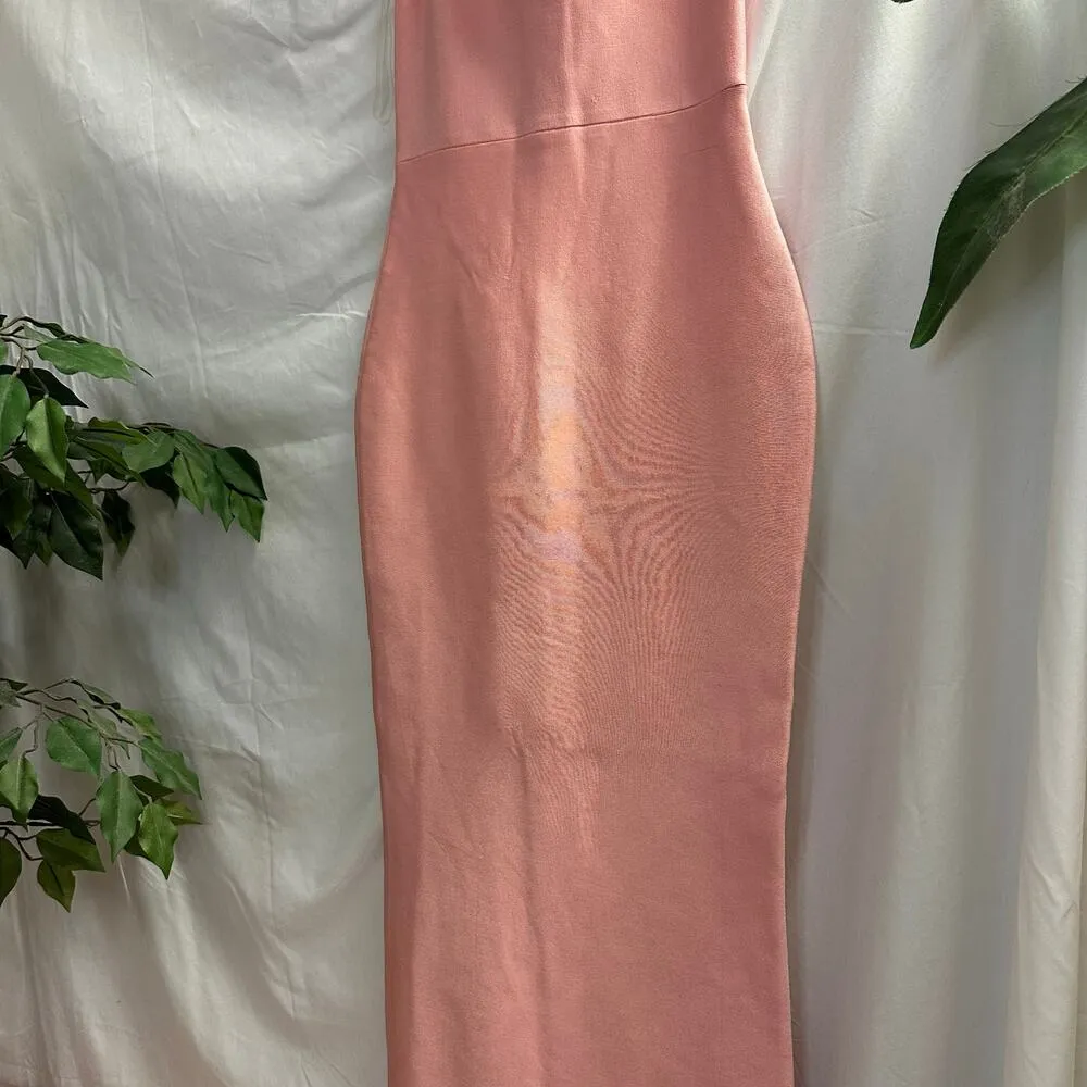 Fifi fairy pink fitted bodycon maxi dress - Image 9