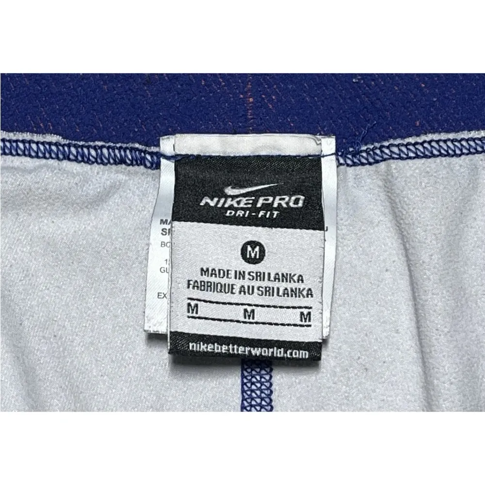 Nike Pro Training Leggings Women's Size Medium Dri-Fit Workout | Blue/Orange - Image 4