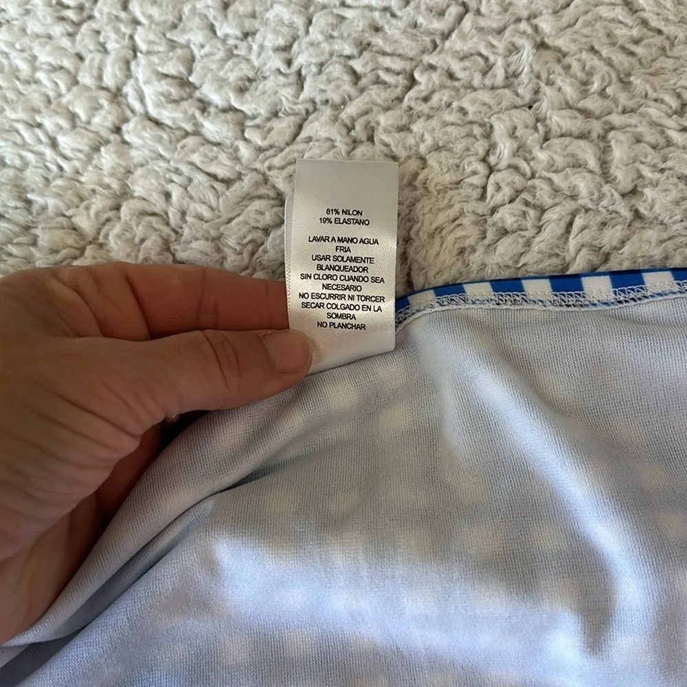 Lauren James Women's M Blue And White Gingham Check Hipster Bikini Bottom New - Image 8