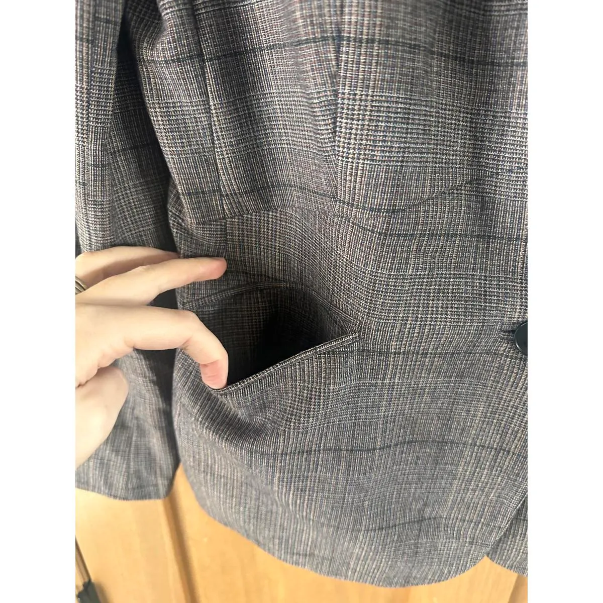 Brooks Brothers Wool & Cashmere Blend Purple Plaid Blazer Jacket Women’s size 12 - Image 12