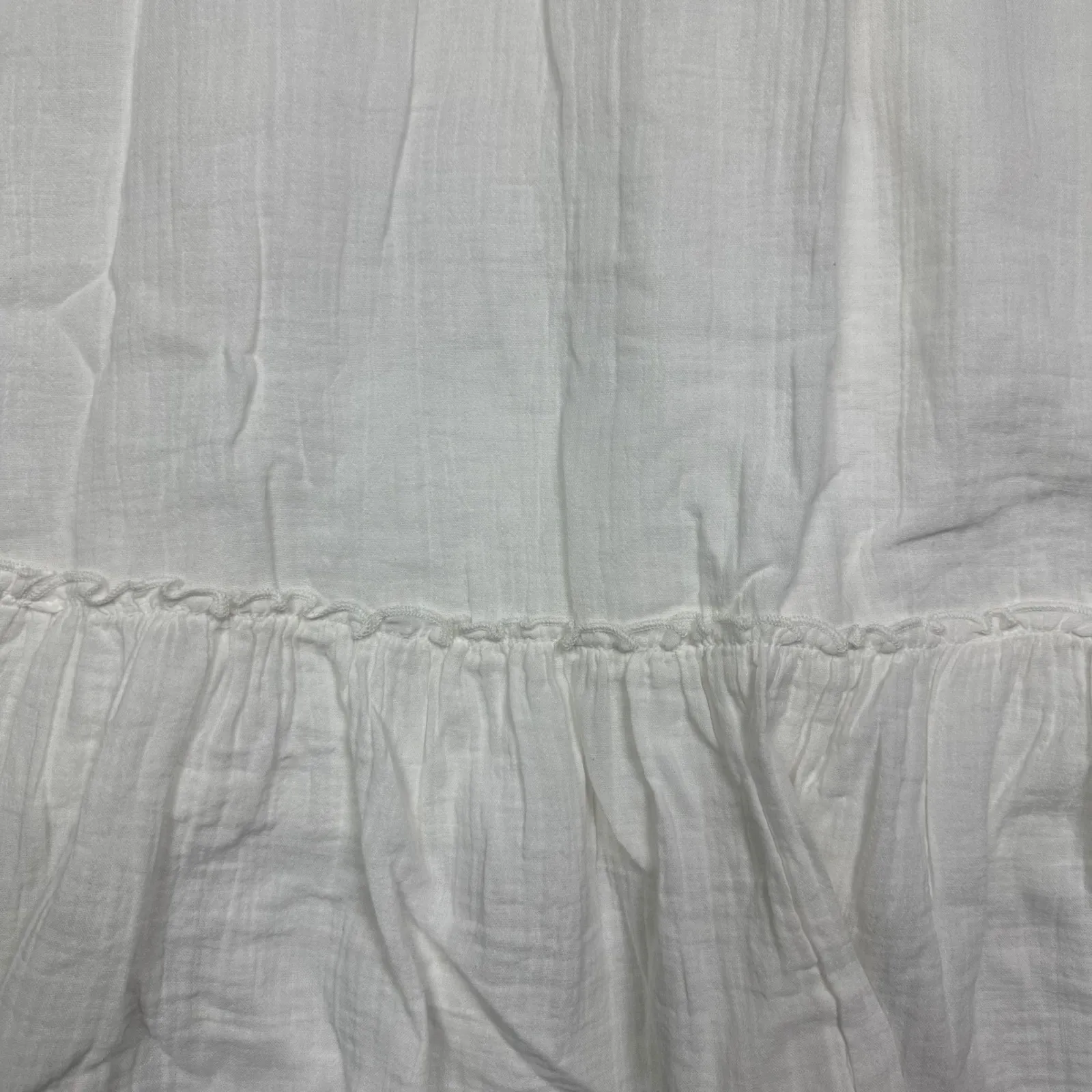 NWT Quince White Organic Cotton Gauze Smocked Maxi Skirt Boho Festival Casual L - Image 5