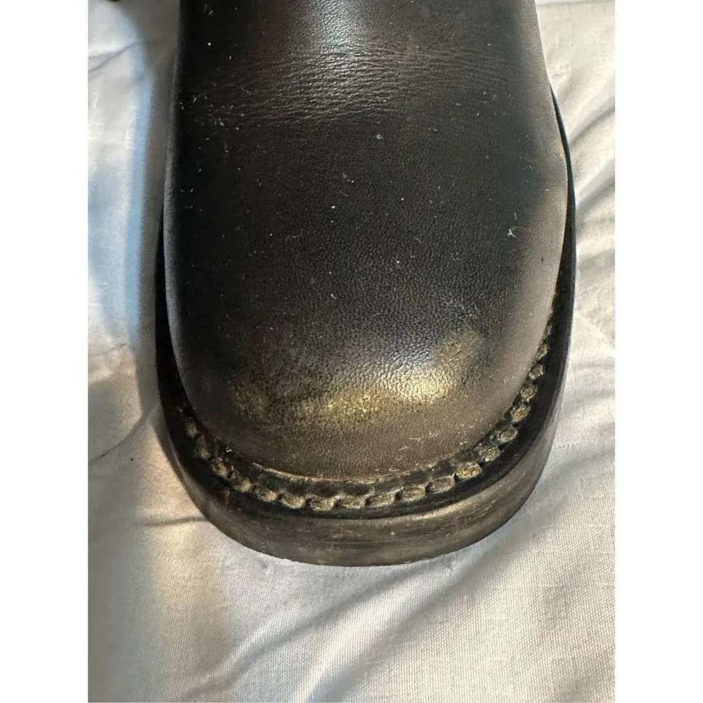 FRYE Black Leather Riding Boots Size 5.5 B with Zipper - Image 4