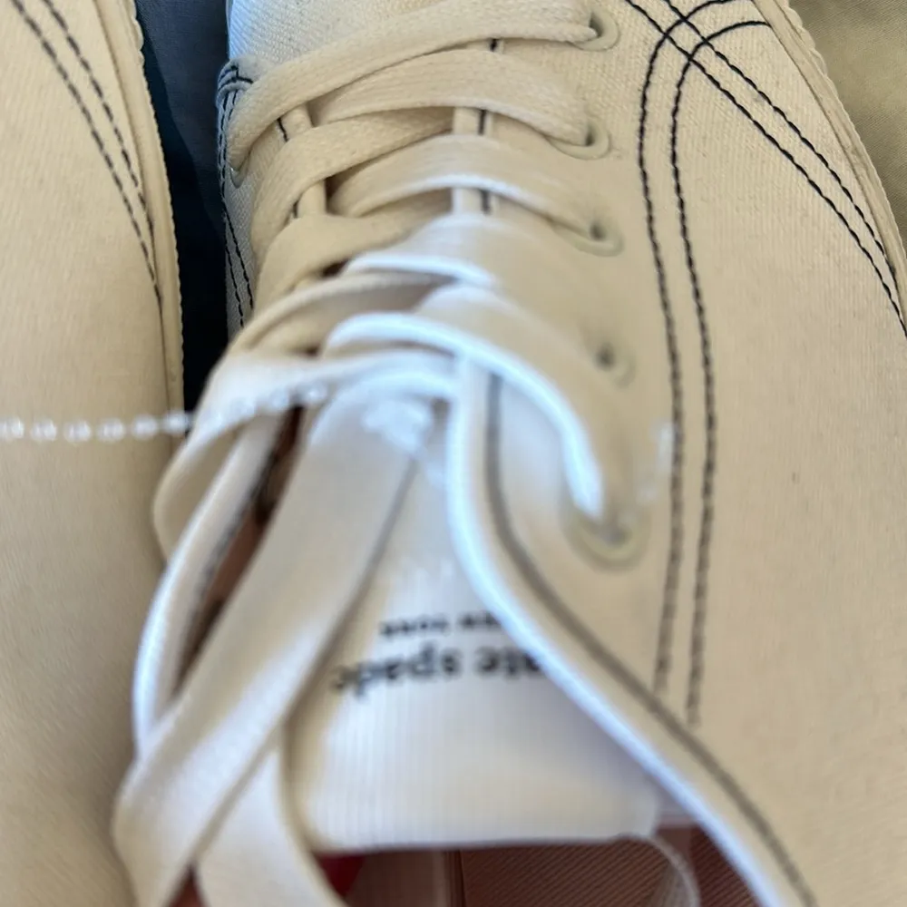 NEW Kate Spade New York  Tennison Canvas Casual and Fashion Sneakers White - Image 7