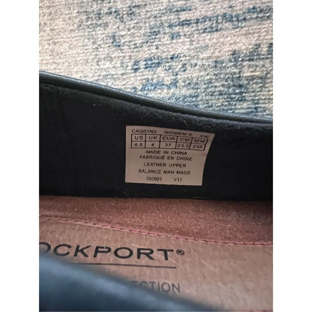 Rockport Navy Blue Cobb Hill Paulette Flat Slip On Shoes 6.5 XW - Image 7