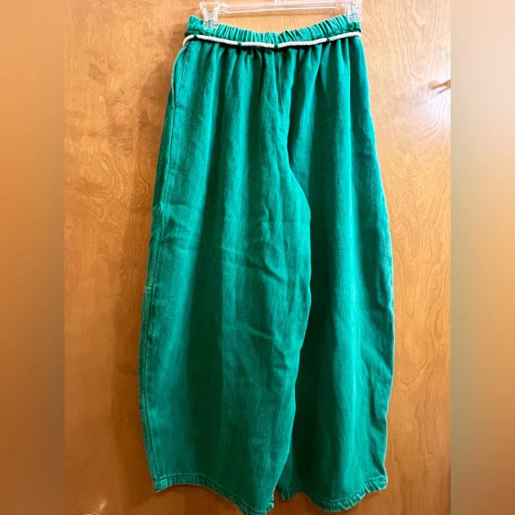Free People Kayden Barrel Pants in First Tee (green), XS. NWT - Image 4