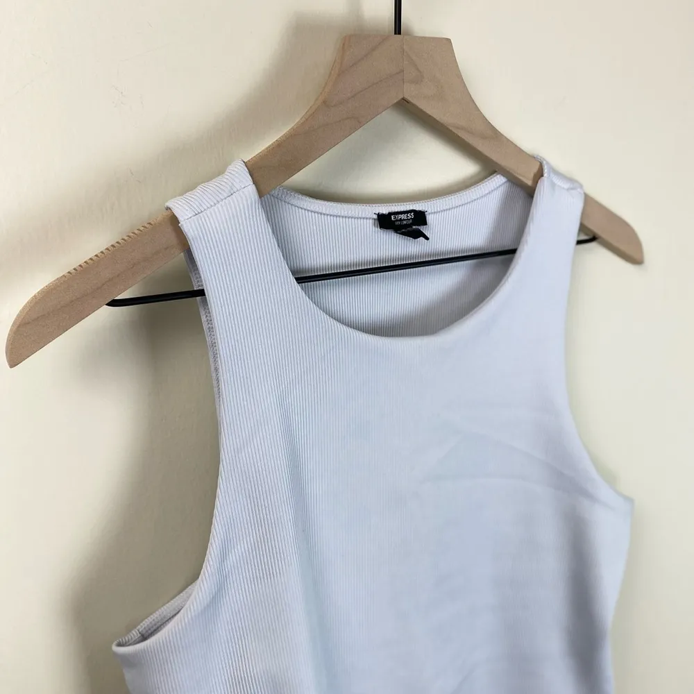 Express Body Contour High Neck Ribbed Bodysuit | WHITE | X-Large - Image 4