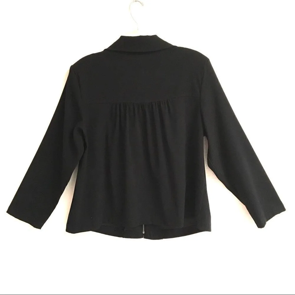 Notations zip up black dark academia jacket/blazer 2X - Image 3