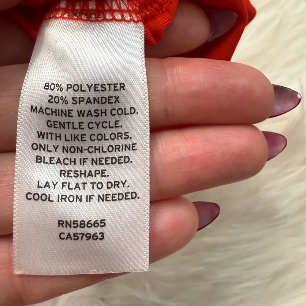 Open Edit NWT  Ruched Square Neck Top in Red Alert - Image 13