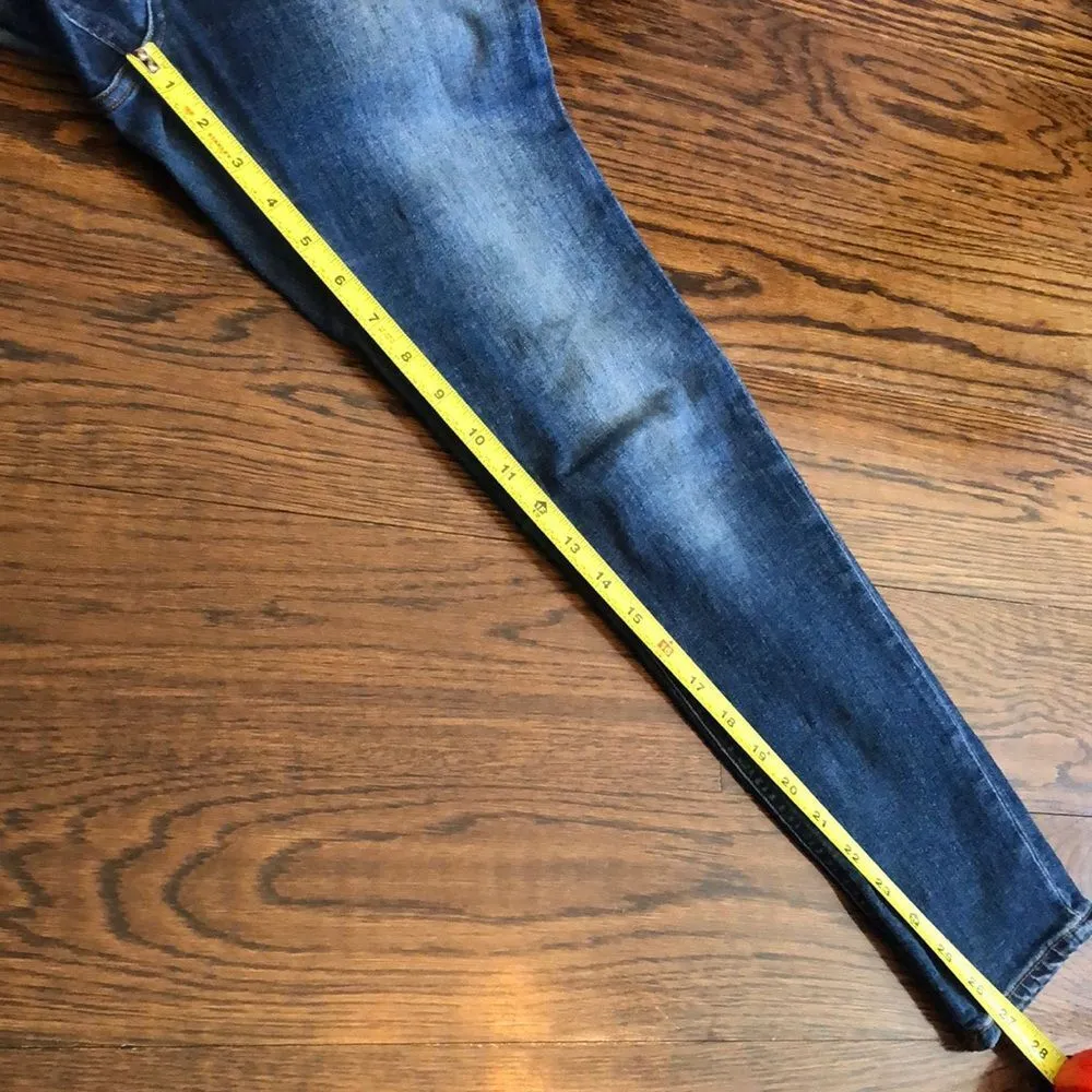 ACNE STUDIOS Women Blue ‘SKIN 5 USED BLUE’ Skinny Low Rise Jeans Sz 27 - Image 12