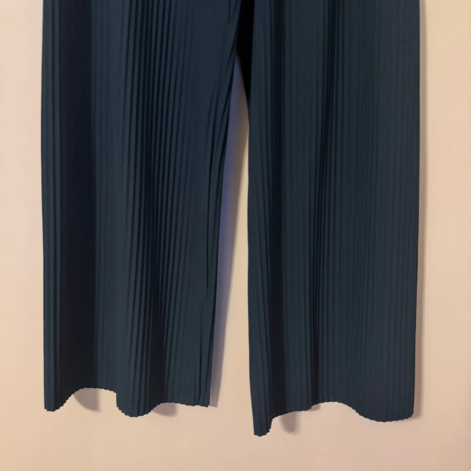 COS Green Pleated High Waist Wide Leg Flare Pants NWT Size Lg - Image 3