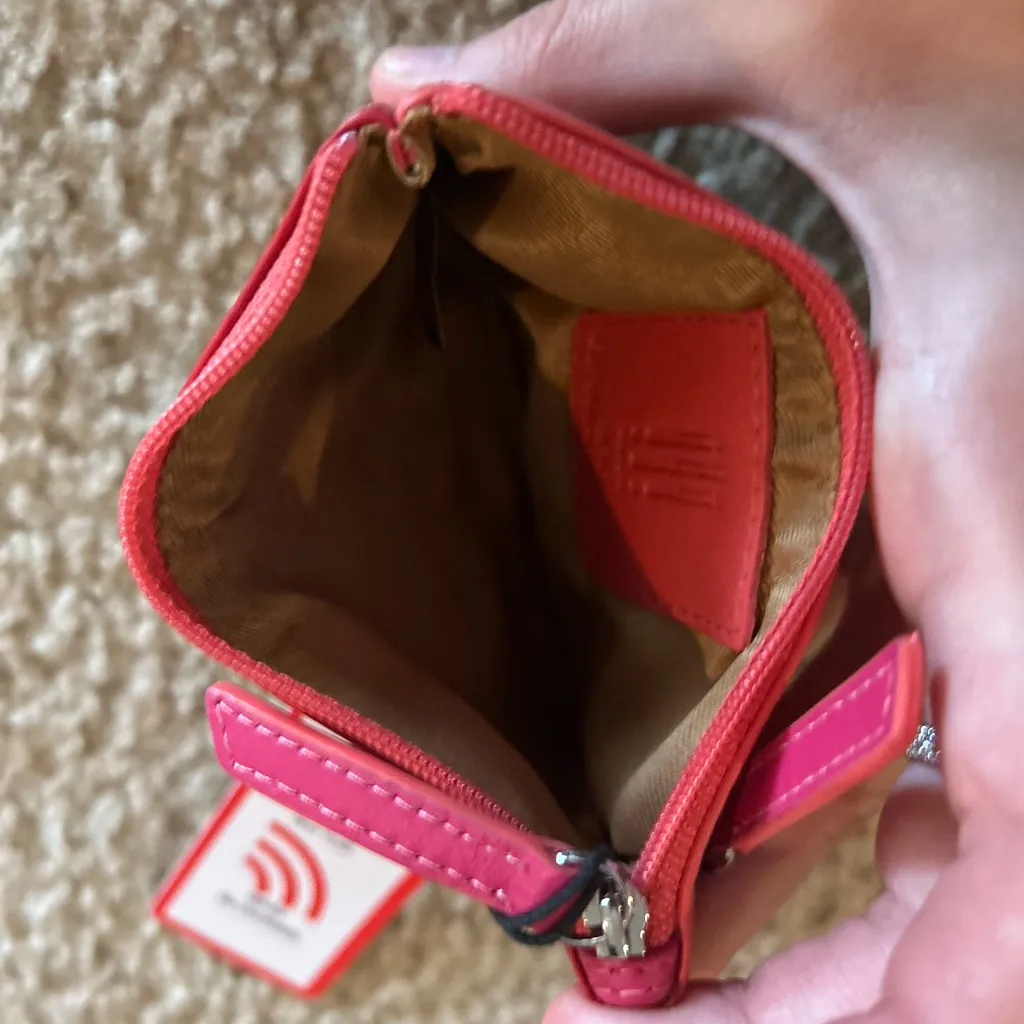 Mini Coin Purse Rfid Blocking Stripe Coin Purse Sunset Multi - Image 2