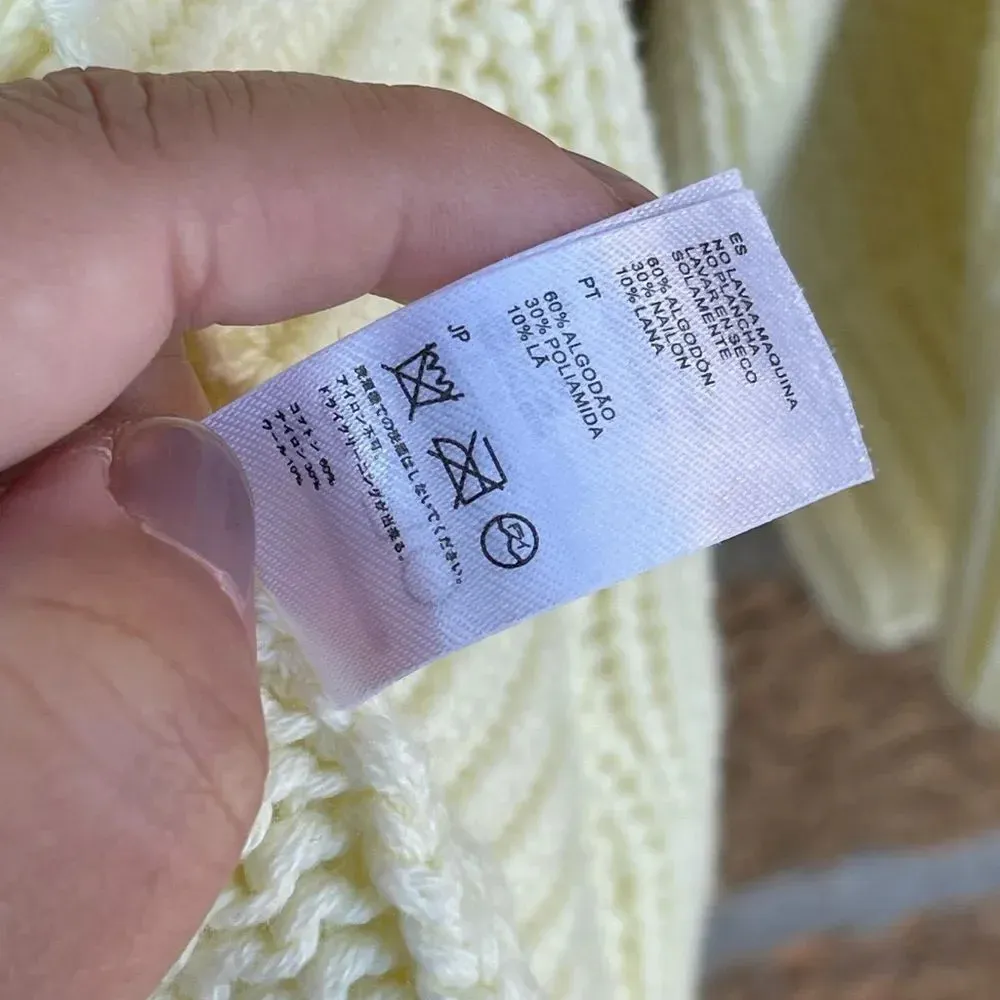 Amuse Society cable sweater cardigan medium - Image 7