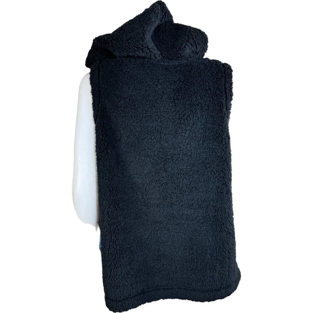 Koolaburra by UGG Brushed Back Sherpa Cozy Vest Dark Night Black Large NWOT - Image 7