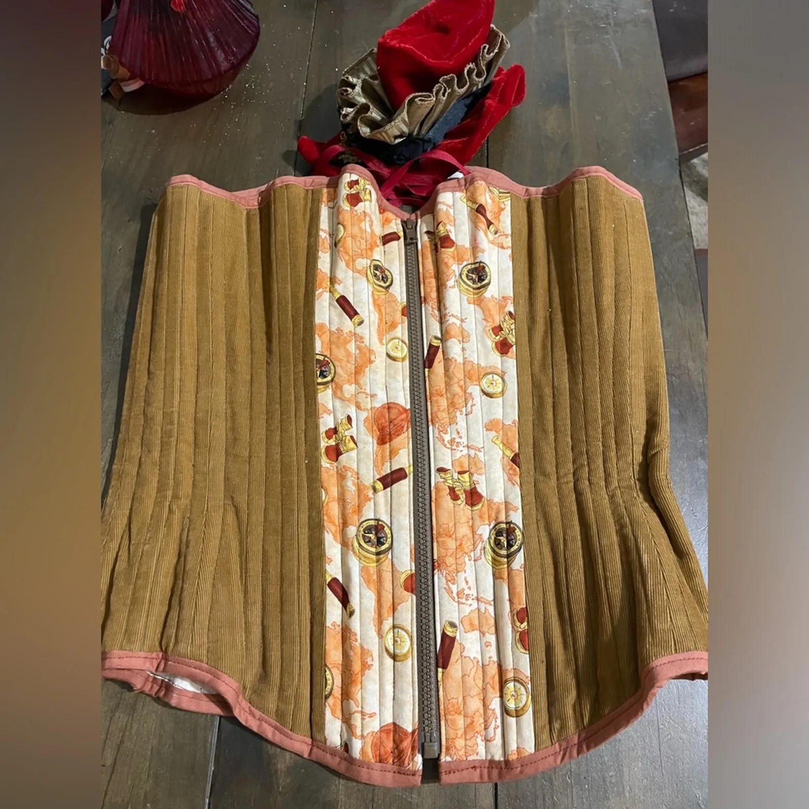 Custom Victorian corset and tailcoat Brown Size M - Image 10