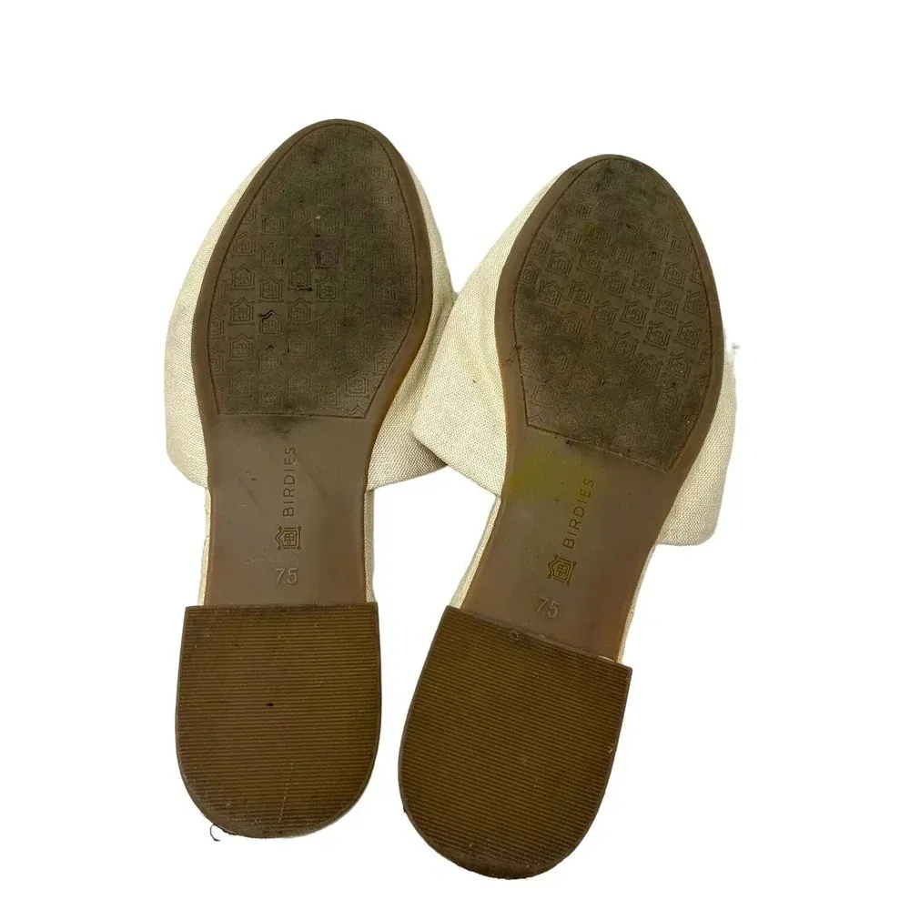 Birdies The Songbird Mule Linen Fabric Cream‎ Size 7.5 - Image 5