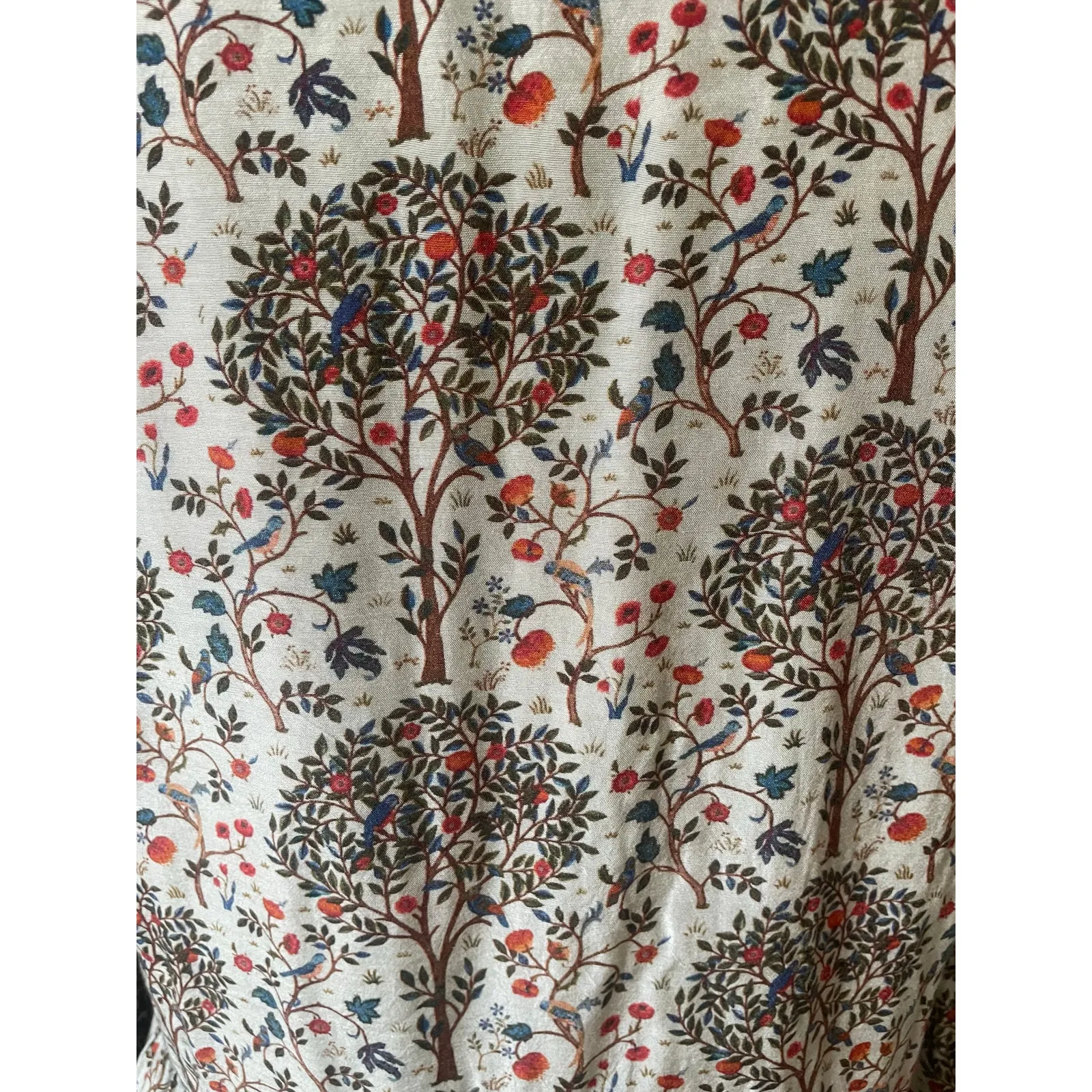 guadalupe design Trees Print Long Sleeve Shirt Dress Size Large Green - Image 5