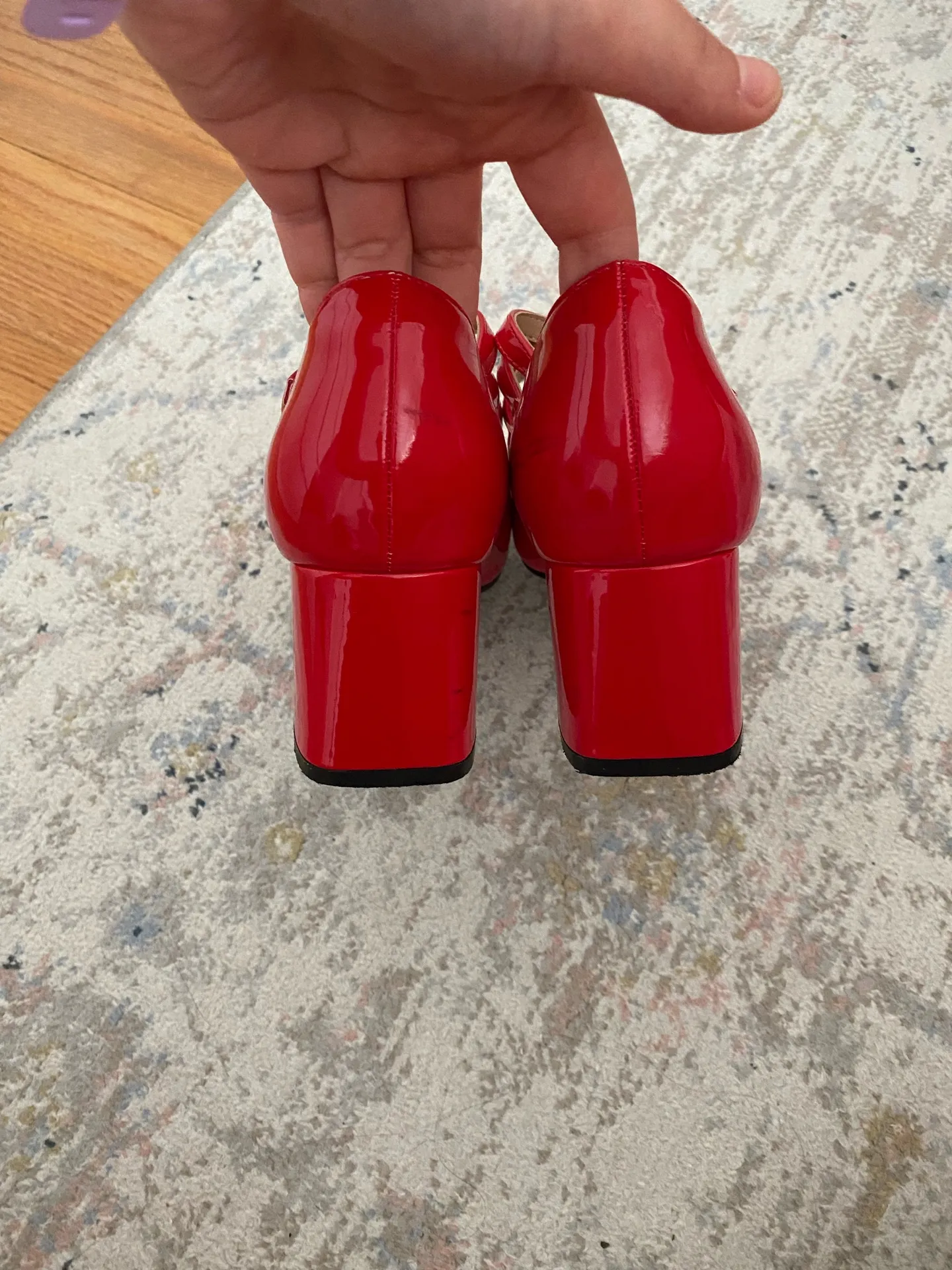 Red Mary Jane Heels Size 8 - Image 5