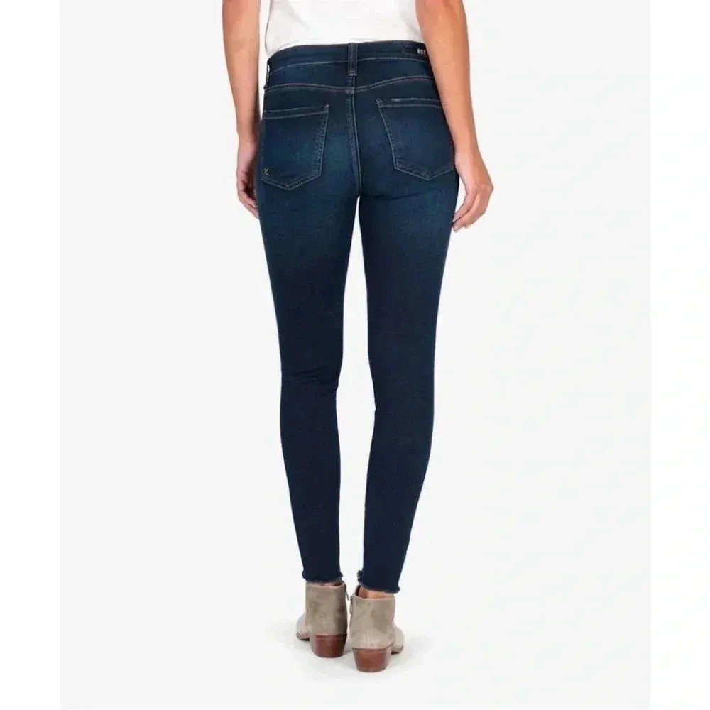 KUT FROM THE KLOTH resting connie ankle skinny jeans in dark stone wash Sz 8 013 - Image 3